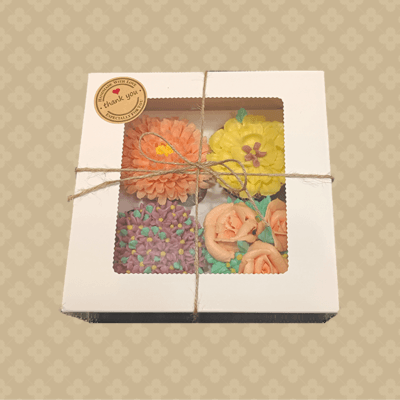 4 Cupcakes Box